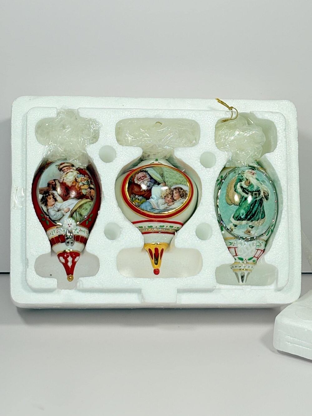 Bradford Exchange Heirloom Porcelain Ornaments ~ Set of 3